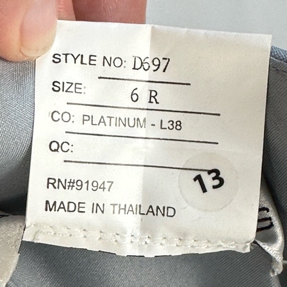 Alfred Sung Sleeveless High Low Cocktail Dress - Grey - size 6 - Picture 6 of 8